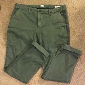 Army Green GAP Girlfriend Chino Pants